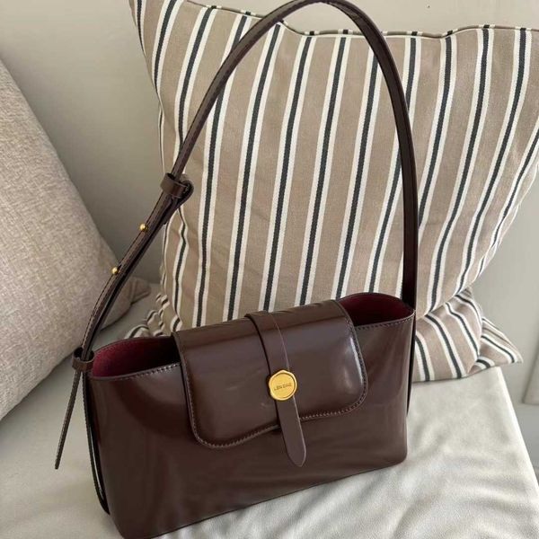 Kore versiyonu niş tasarım lememe el çantası ışık lüks ve üst düzey duygu tek omuz crossbody çanta gerçek deri hobo çanta kadınlar için 240222