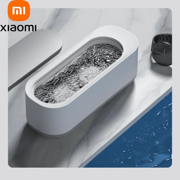 Anéis xiaomi mijia doméstico limpador ultrassônico onekey limpador de vibração sônica jóias, óculos, relógio descontaminação profunda