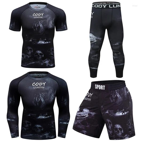 Fatos masculinos Cody Lundin Esportes Jiu Jitsu Bjj Ginásio Fitness Roupas de compressão Correndo Jogging Sport Wear Exercício Workout Rashguard