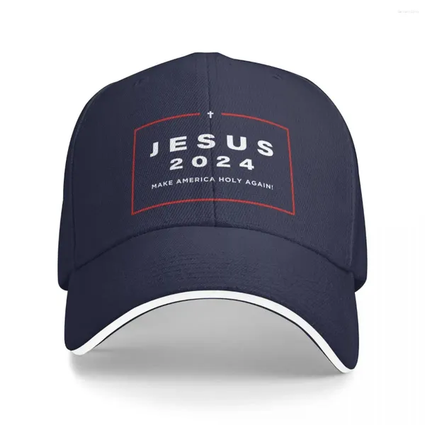 Ball Caps Jesus 2024 für Präsident Make America Holy Again Baseball Cap |-F-|Thermo-Visiermütze für Herren und Damen