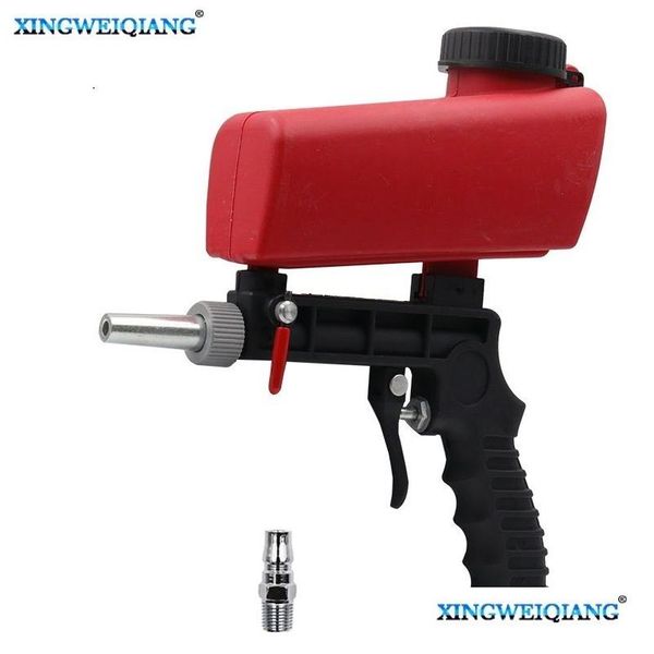 Pistolas de pulverização Ajustável Sandblasting Gun 90Psi Portátil Sand Blaster Blasting Hine Pequeno Handheld Pneumático Drop Delivery Home Garden T Dh65D