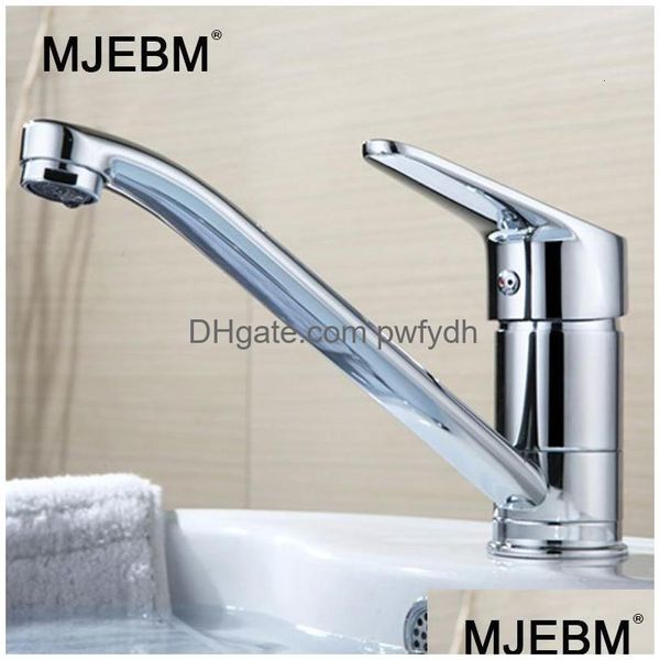 Badezimmer-Waschtischarmaturen, Messing-Chrom-Wasserhähne für Küchenarmatur, Wasserhahn, komplett aus Kupfer und kalt, drehbar, 230603, Drop-Lieferung, Haus, Garten, Duschen, Ac Dhs1H