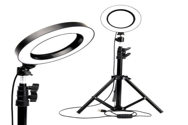 Illuminazione interna LED Ring Light Po Studio Camera Pography Dimmerabile Lampada video per trucco Selfie con supporto per telefono treppiede7585934