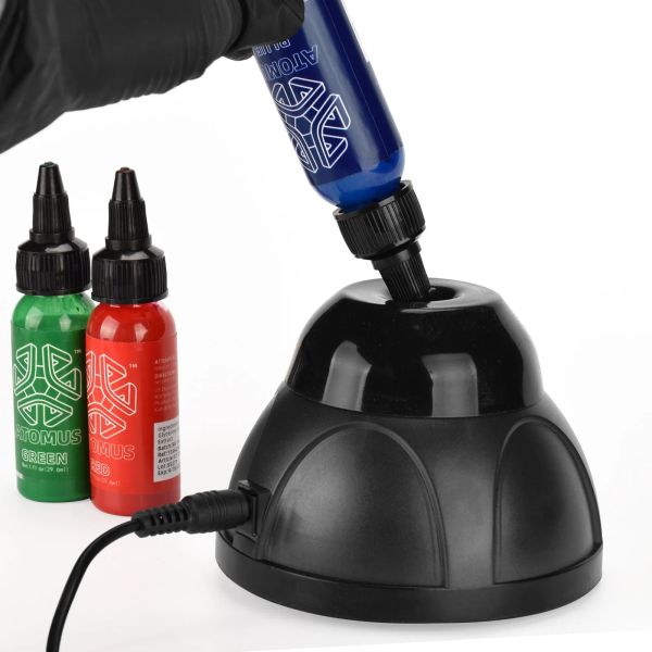 Conectores tatuagem pigmento tinta agitador elétrico unha polonês gel uv vortexer misturador unha polonês gel agitando misturador tatuagem fornecimento preto