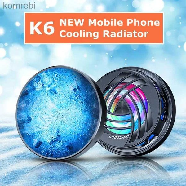 Outros acessórios de telefone celular NOVO K6 Mobile Phone Radiador de semicondutor magnético para PUBG Game Cooler Gaming Accessorie para IPhone 14 13 12 Pro Max Universal 240222