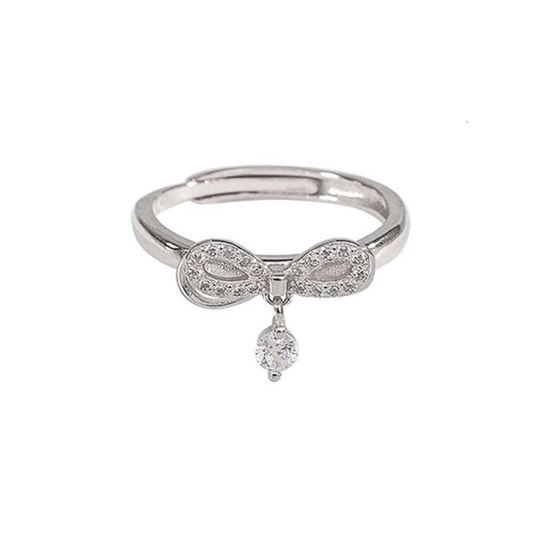 S ciondolo a filo zircone in argento sterling con dolce bellezza un design unico anello normale aprire stile cool