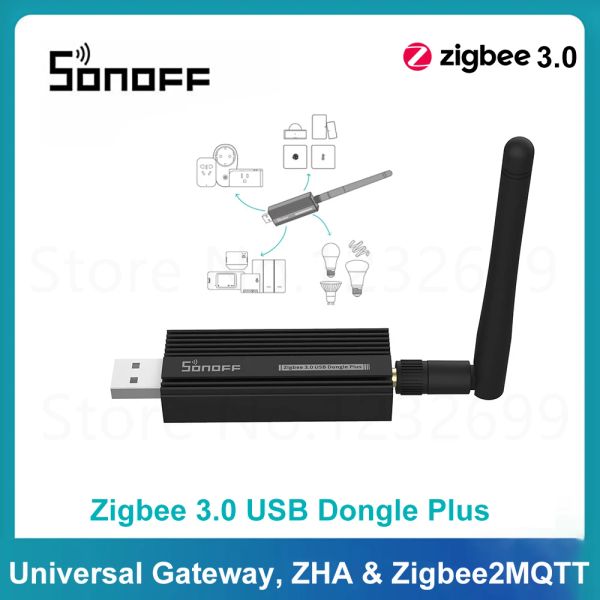 Controle sonoff zbdonglee usb dongle plus zigbee 3.0 sem fio zigbee gateway analisador zigbee2mqtt captura de interface usb com antena