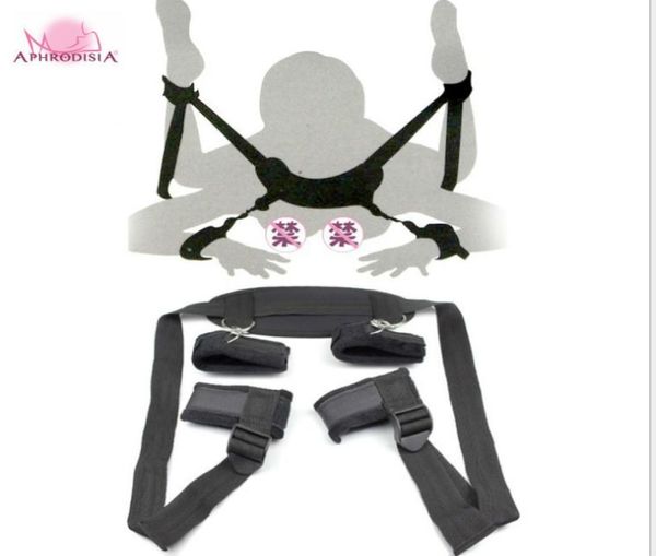 SEAFELIZ Jogos Sexuais Acessórios Cama Bondage Restrições Pescoço Tornozelo Correias Eróticas Produtos Sexuais Bandagem Brinquedos Sexuais Adultos X04011778778