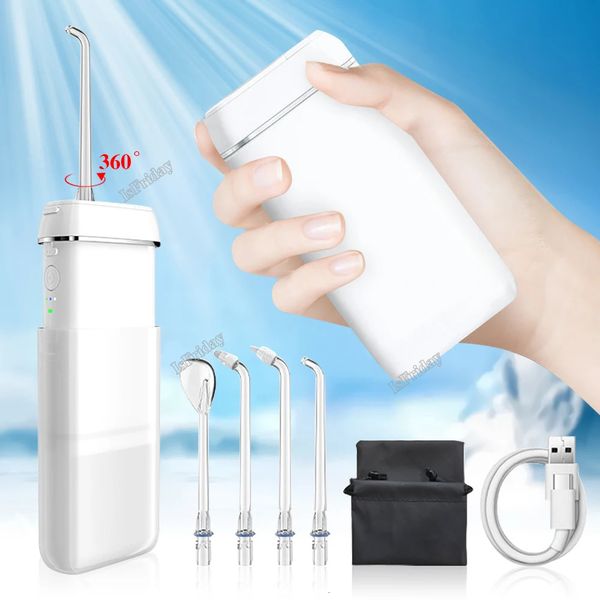 Tragbare Wasser Flosser Dental Irrigator Reise Pick Zahnstocher 4 stücke Jet Zahnmedizin Zahnseide Mund Waschmaschine Wasser Gewinde Zähne 240219