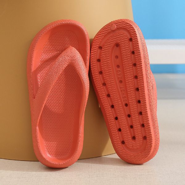 con pantofole Flip Anti Flops Fili in piedi estate coppia di bagno morbido esterno che indossa sandali con sola spessi casual fuori casual arancione rosso 387 145 pers