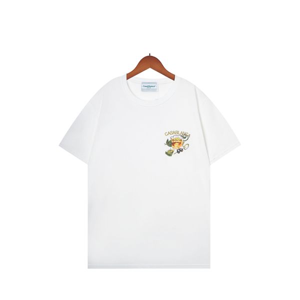 Yeni Erkek ve Kadınlar Kısa Kollu T-Shirt Yaz Khaki ve Beyaz Erkek Tişört Gevşek 270g Çift Stil