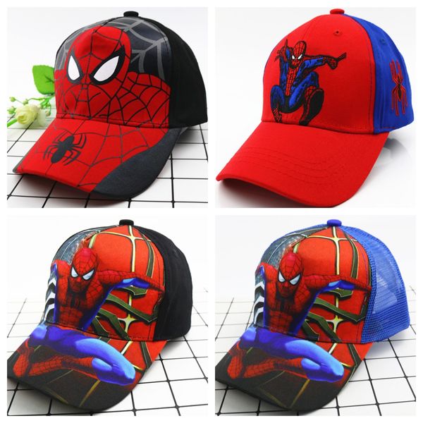 Berretto da baseball per bambini Cartoon spider design Cappello all'aperto Berretto da ragazzo Cappellino aderente Hip Hop Per bambino bambino zx002