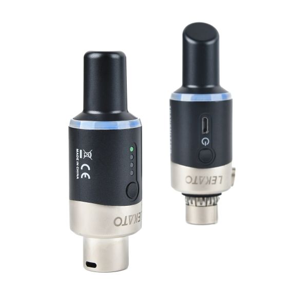 Adaptador Lekato MW1 5 5,8 GHz Plugue do sistema de microfone de transmissor sem fio sem fio para microfone dinâmico XLR para efetor