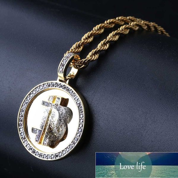 Кулон позолоченный микро инкрустированный циркон мужское ожерелье в стиле хип-хоп Прямые продажи с фабрики