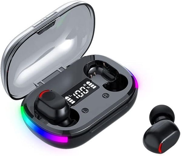 Auricolari wireless, auricolari da gioco stereo con display LED digitale ad alta fedeltà, cuffie Bluetooth, auricolari wireless TWS per giochi, esercizio fisico, sport, lavoro, corsa, palestra