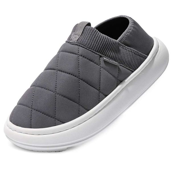 KUBUA Hausschuhe für Damen und Herren, Indoor-Hausschuhe, Plüsch-Einfuß-Outdoor-Garten-Loafer