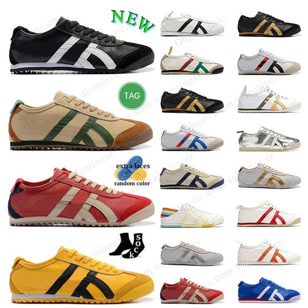 famose scarpe da ginnastica per uomo donna scarpe da corsa mocassini Onitsukass Tiger Mexico 66 tigre giallo nero blu scuro rosso beige rosso sport all'aria aperta scarpe da ginnastica chaussure