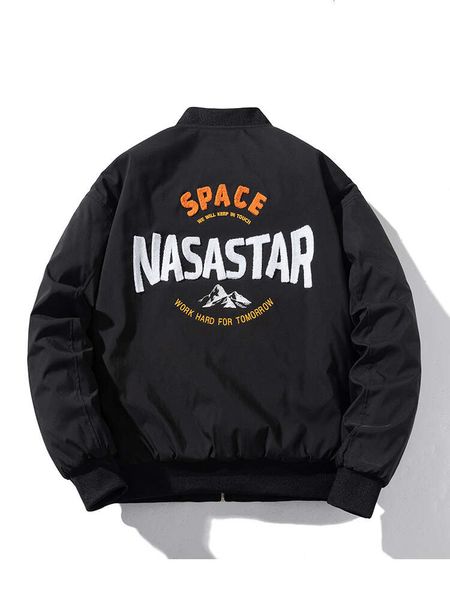 Мужские куртки Астронавт НАСА Американский модный бренд Полотенце Вышитая летная куртка Мужской и женский бейсбольный костюм Зимнее утепленное хлопковое пальто