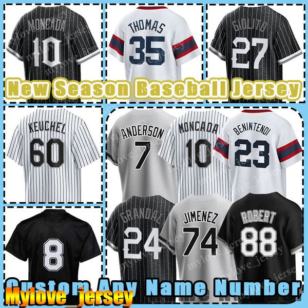 7 Tim Anderson 88 Luis Robert Jersey Baseball White Sox 74 Eloy Jimenez 8 Bo Jackson 23 Andrew Benintendi Andrew Vaughn Dylan Case Chicago Gavin Sheets Gregory Santos