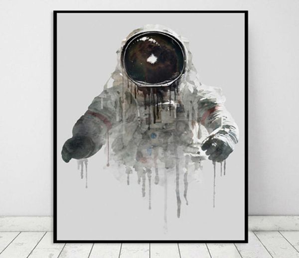Modern soyut mürekkep astronot posterler ve baskılar tuval resimleri duvar sanat resimleri oturma odası ev dekorasyon cuadros no fr1541327