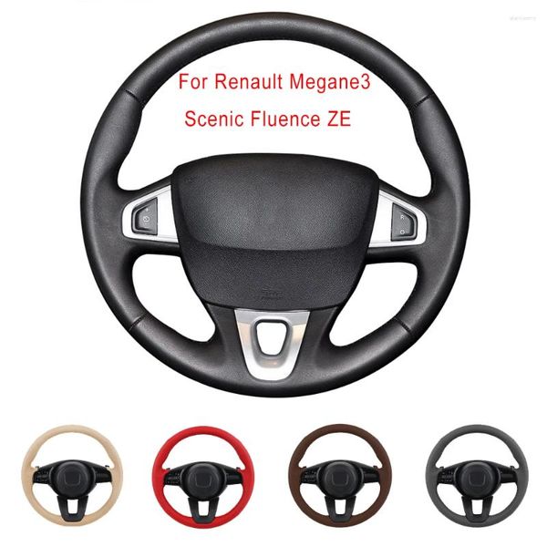 Capas de volante personalizadas capa de carro original para Renault Megane 3 Scenic Fluence ZE Trança de couro artificial