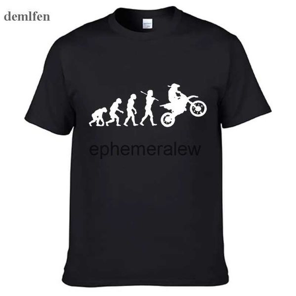 Homens camisetas Verão Moda Evolução Motocross Camisetas Homens Manga Curta T-shirt de Algodão Engraçado Hip Hop Roupas Tops TeesH24222