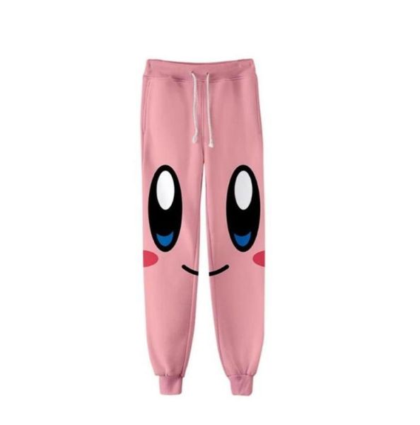 Unisex anime Kirby Sweat Pantolon 3D Joggers Pantolon Kadın Giyim Hip Hop Pantalon Homme Sweet yuranlar263H972938459599