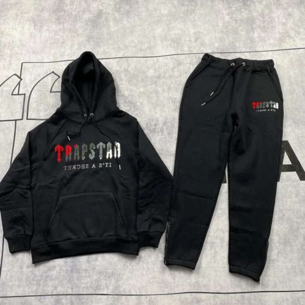 2024 Trap Brand London Felpe con cappuccio oversize da uomo Uomo Donna High Street Asciugamano Ricamo Stella Pullover in pile Casual Trapstar Felpa con cappuccio Felpe classiche