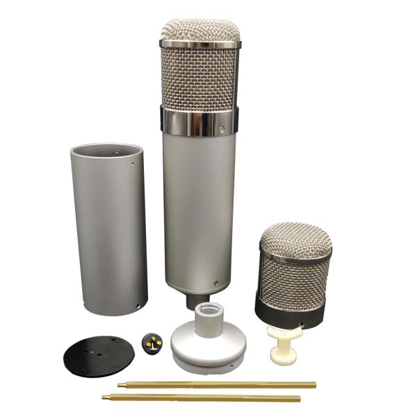 Acessórios 24cm httu47 grande sier metal microfone corpo grande diy 47 condensador mic escudo choque com suporte de montagem spray malha guarda