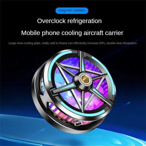 Outros acessórios de telefone celular RYRA S6 K6 Mobile Phone Cooler Ventilador de resfriamento Radiador magnético para PUBG Phone Cooler System Cool Heat Dissipador para celulares tablets 240222