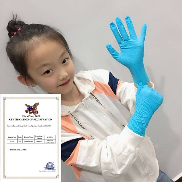 100 шт., детские одноразовые нитриловые перчатки, пищевые детские резиновые защитные латексные перчатки из ПВХ, маленький размер 321s