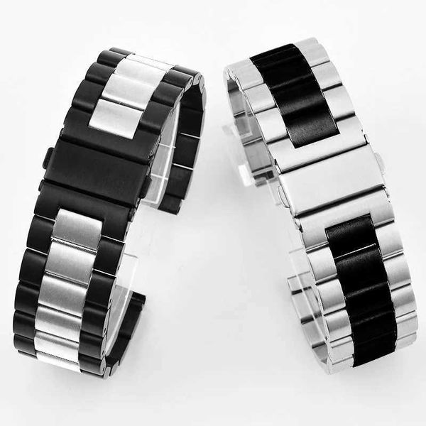 Altri orologi Cinturino in acciaio inossidabile adatto per Samsung Gear S3 S4 Frontier Classic Cinturino per orologio 46mm accessorio 18mm 20mm 22mm 24mm adatto per Huawei J240222