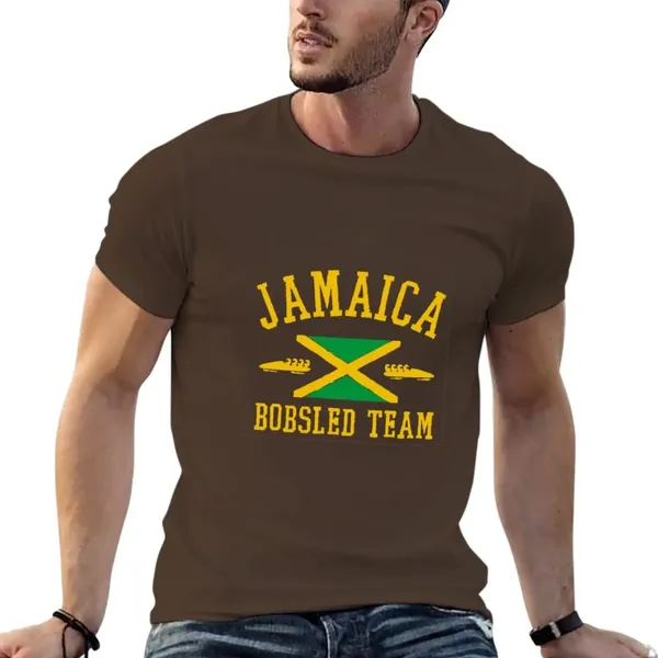 Mens Polos JAMAICA Mens Legal Engraçado Jamaican Bobsled Team T-Shirt de Secagem Rápida Verão Top Manga Curta Tee Men