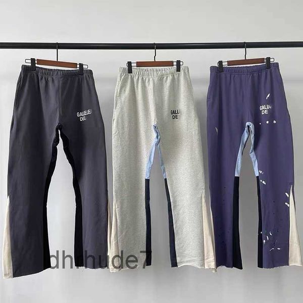 Pantaloni jeans da uomo Gallerie Sweat Depts Maculato Lettera Stampa Coppia da donna Allentato Versatile Casual Dritto Pantaloni sportivi di alta qualità FNFG