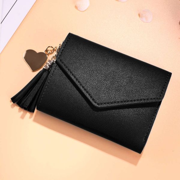 Mini Quaste Brieftasche Frauen Mode Geldbörse Weiblichen Kurzen Mini Brieftaschen Koreanische Studenten Schöne Geldbörse Weibliche Kleine Brieftasche für Frauen 2023