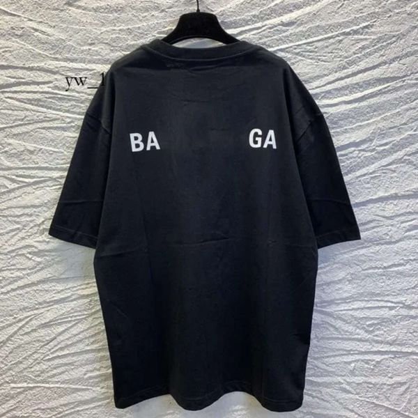 Balencigaly Francia Parigi Designer Miscela di cotone Magliette Lettera stampata Uomo Donna Maniche grafiche 2B Abbigliamento Moda casual Tendenza Balencaigaly Girocollo 6892