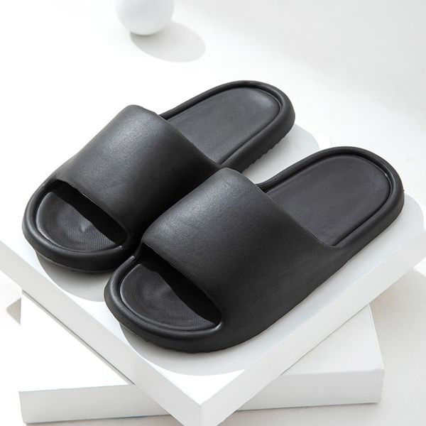 Плоские резиновые тапочки для женщин, модные домашние домашние сандалии, банные туфли для бассейна, черные