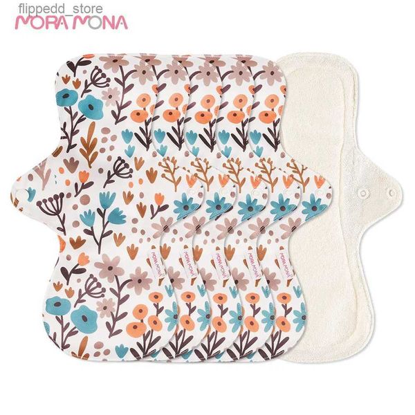 Женская гигиена Mora Mona 5 шт./компл., большая многоразовая гигиеническая прокладка, моющаяся гигиеническая салфетка, прокладка для трусов, женское здоровье, менструальные прокладки из бамбукового волокна Q240222