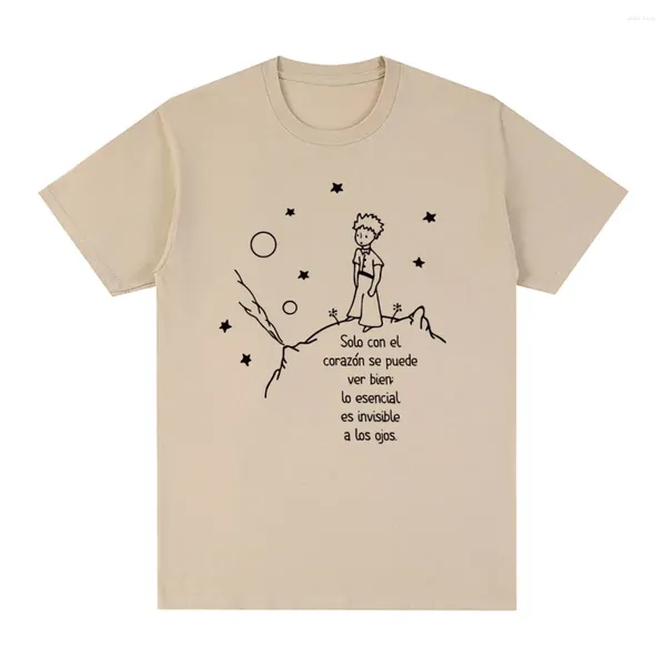 Herren T-Shirts Kleiner Prinz Le Petit Vintage T-Shirt Sommermode 90er Jahre Anime Print Lässige Baumwolle Männer Shirt T-Shirt Damen Tops