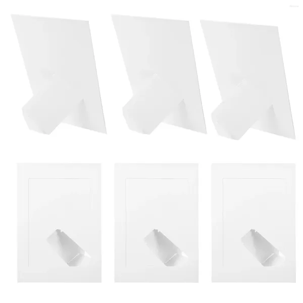 Quadros 10 Pcs Desktop Kraft Paper Po Frame DIY Decoração de Casa Mesa (7 polegadas - Cor (conjunto de 10)) Imagem