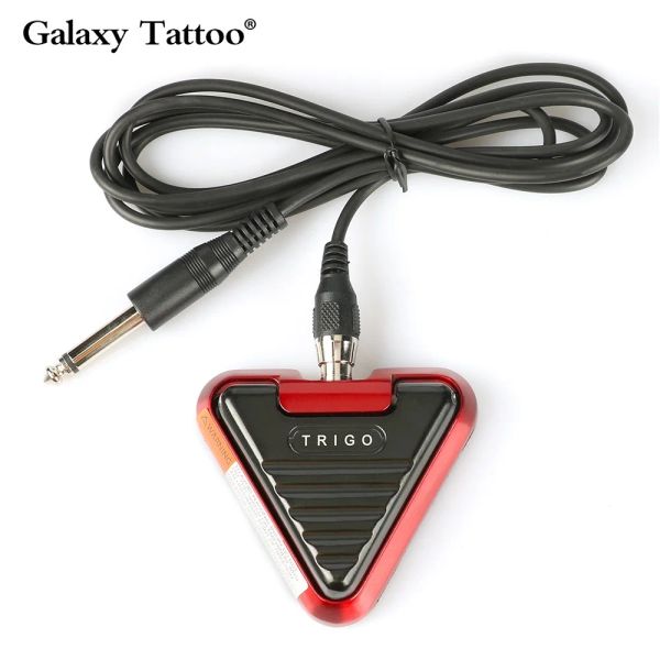 Supplies Triângulo Tattoo Pé pedal com cabo de clipe RCA para fonte de alimentação de tatuagem de tatuagem de tatuagens anti -slip tattoos de tatuagem de tatuagem