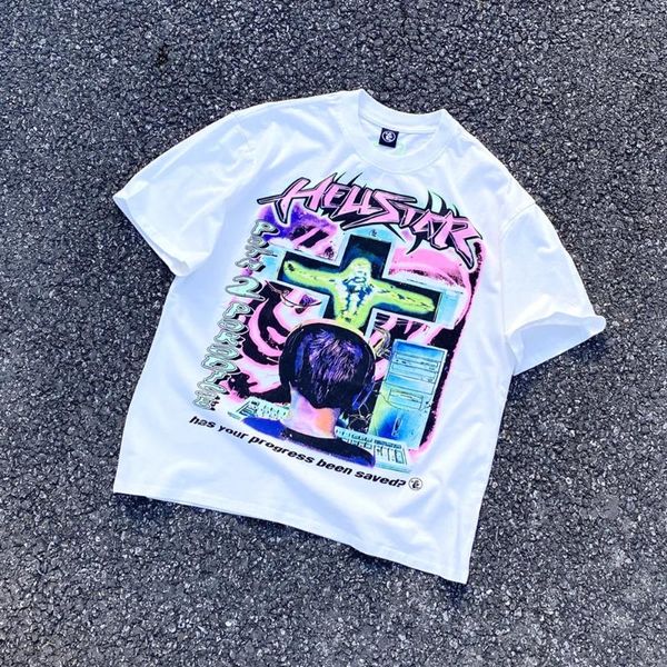 Erkek T Shirt Drift Sokak Giyim Kalitesi Hip Hop Graffiti Baskılı Gevşek Büyük Boyutlu Pamuklu Gündelik Tees Üstler Erkekler İçin Gömlek UNISEX