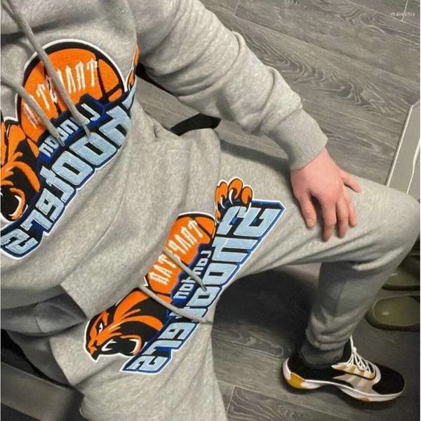 2024 Tracksuits Masculinos Trapstar Shooters Com Capuz Homens Mulher Tigre Toalha Bordado Pulôver de Alta Qualidade Fleece Moletons Cool Streetwear Clássico