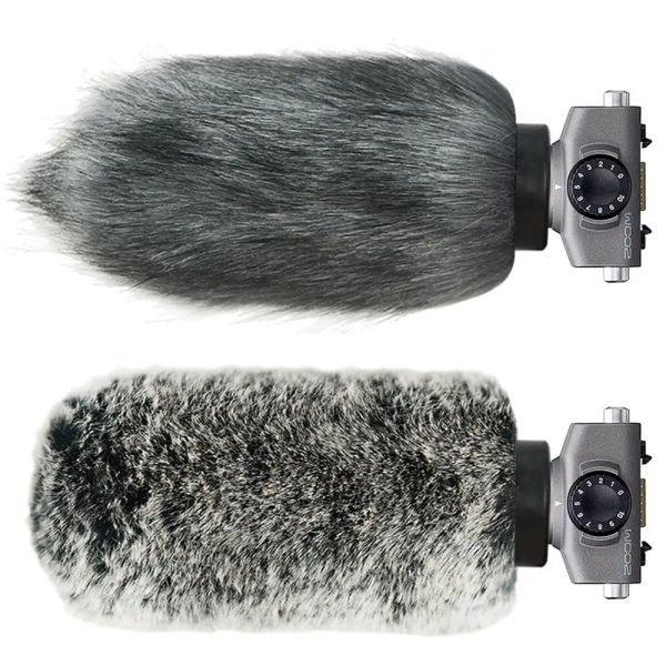 Аксессуары для микрофона, пушистая жесткая муфта для ветрозащиты, ветрозащитный чехол, меховой фильтр, уличный микрофон, ветрозащита для Zoom Ssh6
