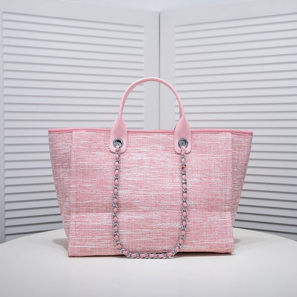 Женские сумки большой емкости дизайнерская сумка цепочка для покупок модная повседневная большая сумка Открытый путешествия дизайнерская сумка выходные пляжные сумки 15 цветов