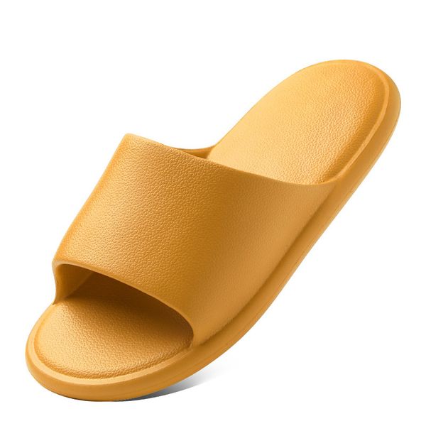 Тапочки из ЭВА для домашнего использования, противоскользящие, вонючие, мягкие, для мужчин и женщин, для пар, для ванных комнат, домашние крутые тапочки, домашняя обувь желтого цвета