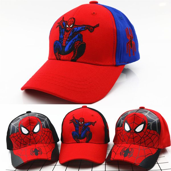 Kinder Baseball Cap Cartoon Spinne Design Hut im Freien Cap Junge Hip Hop Fitted Cap Hüte für Kind Kind DHL frei