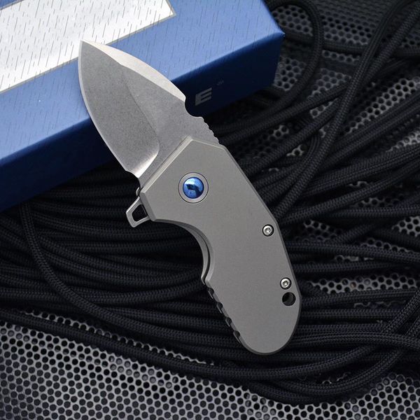 Bm756 mini faca de bolso alça de liga de titânio cortador afiado com caixa original faca dobrável ao ar livre ferramenta edc sobreviver s003