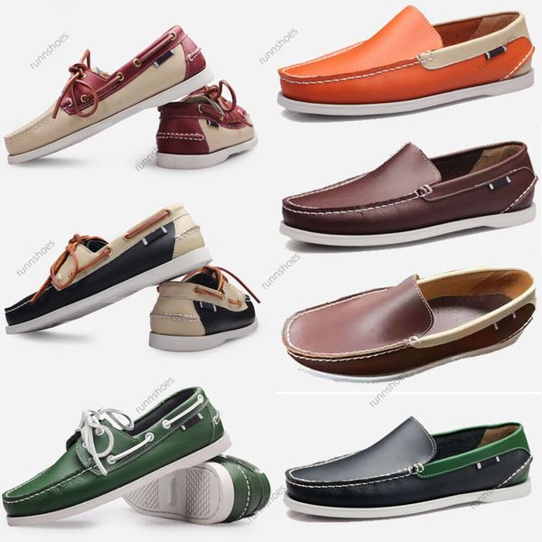 Sapatos de vela de tamanho grande para homens casuais sapatos de couro genuíno sapatos de condução britânicos sapatos únicos para homem sapato eur 38-45