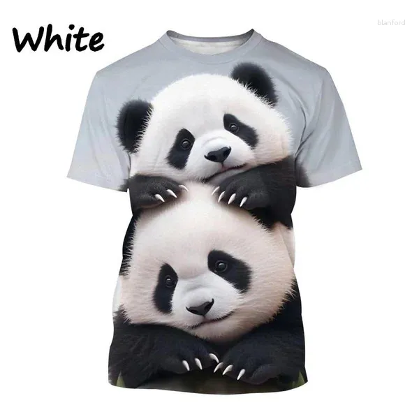 Мужские футболки 2024 Продажа футболки с 3D-принтом панды с рисунком животного из мультфильма